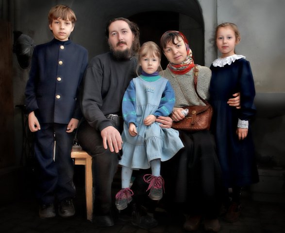 Дьякон Андрей с семьёй 