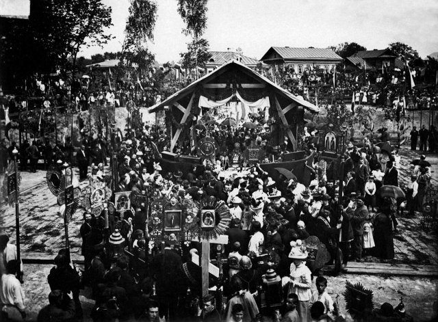 Закладка Спасской церкви в Нижнем Новгороде 1899